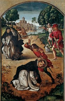 The Death of Saint Peter Martyr, between c1493 and c1499. Creator: Pedro Berruguete