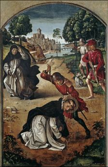The Death of Saint Peter of Verona, 1493-1499. Artist: Berruguete, Pedro (1450-1503)