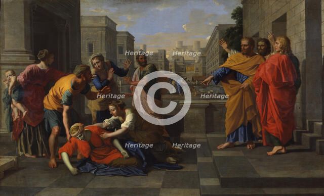 'The Death of Sapphira', 1654-1656. Artist: Nicolas Poussin