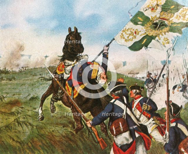 The death of Schwerin at Prague, 6 May 1757, (1936).  Creator: Unknown.
