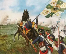 The death of Schwerin at Prague, 6 May 1757, (1936). Creator: Unknown