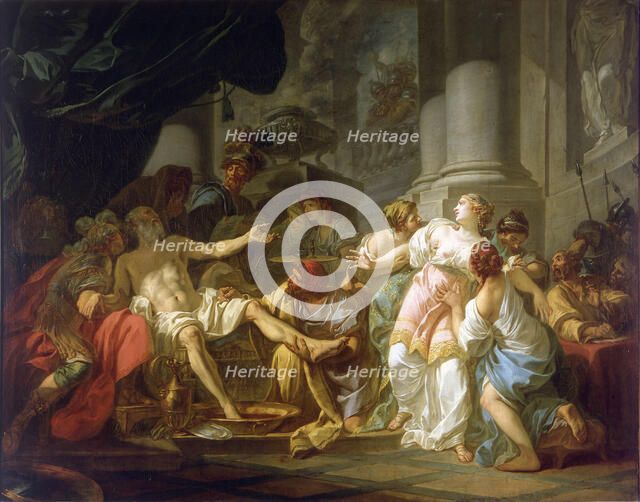 The death of Seneca. Artist: David, Jacques Louis (1748-1825)