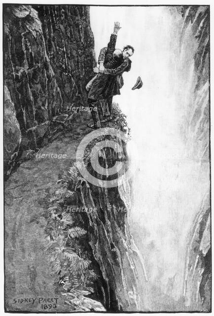 The Death of Sherlock Holmes', 1893. Artist: Sidney E Paget