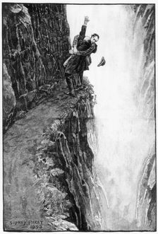 The Death of Sherlock Holmes 1893. Creator: Sidney E Paget