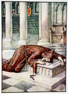 The Death of Sir Lancelot 1911. Creator: Unknown