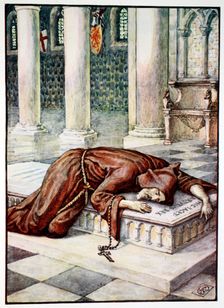 The Death of Sir Lancelot 1911. Creator: Unknown