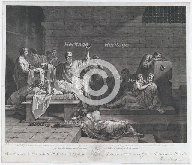 The Death of Socrates, 1790. Creator: Jean Francois Pierre Peyron.