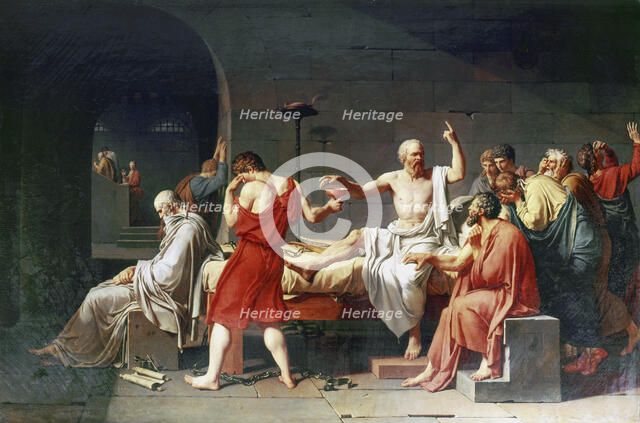  'The Death of Socrates', 4th century BC, (1787). Artist: Jacques-Louis David