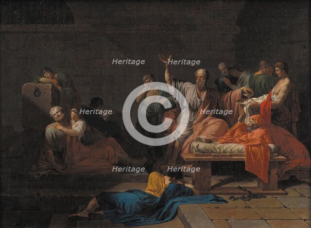 The Death of Socrates, ca 1786. Artist: Peyron, Jean-François-Pierre (1744-1814)