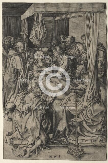 The Death of the Virgin. Creator: Martin Schongauer (German, c.1450-1491).