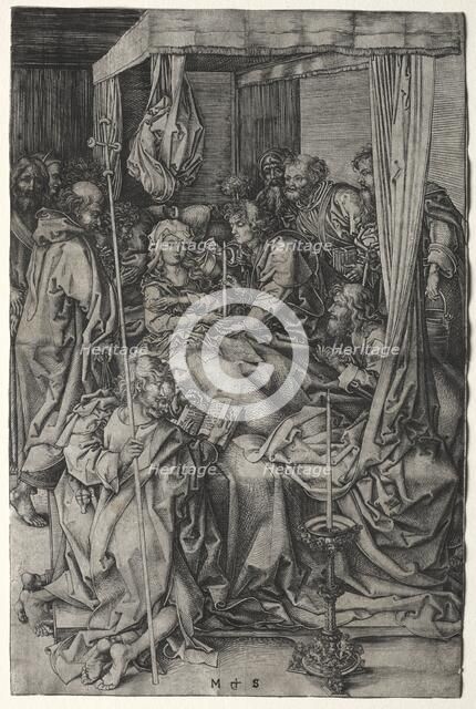 The Death of the Virgin. Creator: Martin Schongauer (German, c.1450-1491).