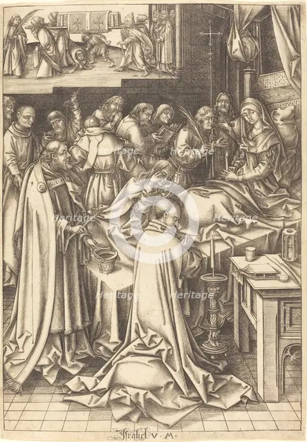 The Death of the Virgin, c. 1490/1500. Creator: Israhel van Meckenem.