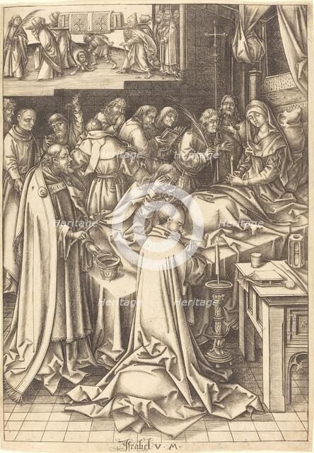 The Death of the Virgin, c. 1490/1500. Creator: Israhel van Meckenem.