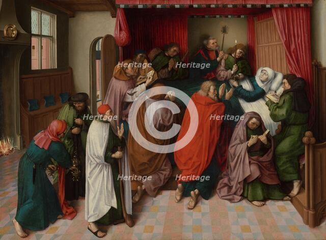 The Death of the Virgin, c.1500. Creator: Master of the Amsterdam Death of the Virgin.