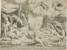 The Death of the Children of Niobe, 1541. Creators: Unknown, Antonio Salamanca