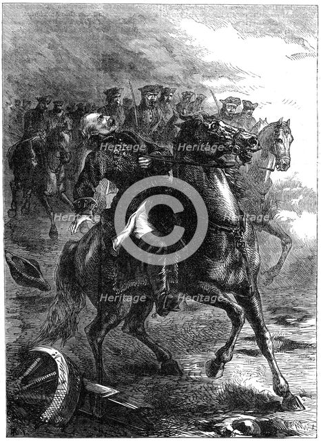 The death of the Duke of Berwick at the siege of Philippsburg, Germany, 1734 (19th century). Artist: Unknown