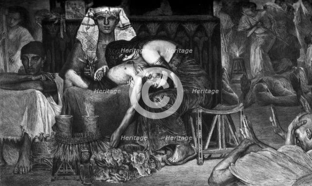 'The Death of the First Born', 1872 (c1880-1882).Artist: A Mongin