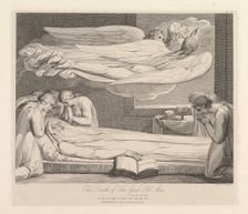 The Death of the Good Old Man, from The Grave, a Poem by Robert Blair, March 1, 1813. Creator: Luigi Schiavonetti