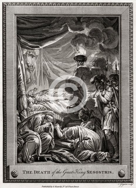 'The Death of the Great King Sesostris', Ancient Egypt, (1775). Artist: Charles Grignion