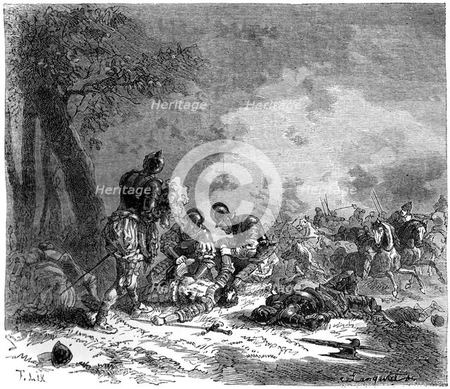 The death of the Prince d'Orange, Florence, Italy, 1530 (1882-1884).Artist: Frederic Lix