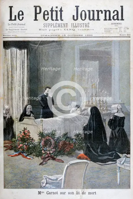 The death of the son of Marie François Sadi Carnot, 1898. Creator: F Meaulle.