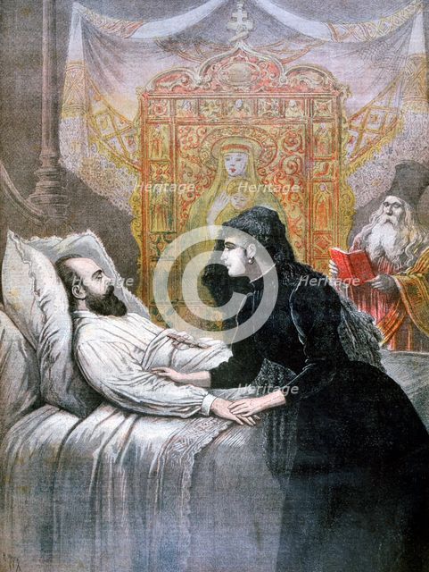 The death of Tsar Alexander III of Russia, 1894. Artist: Henri Meyer