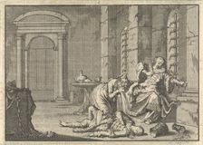 The Death of Tsar Fyodor II Borisovich Godunov, 1605, 1698. Artist: Aa, Pieter van der (1659-1733)