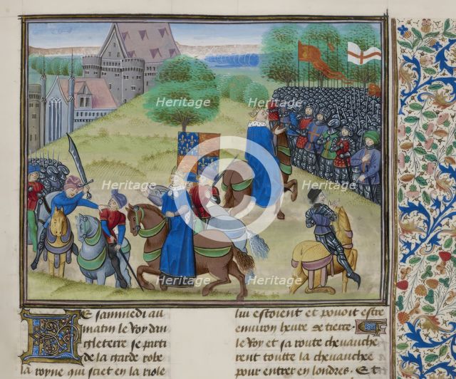 The death of Wat Tyler in 1381 (c1460-1480). Creator: Unknown.