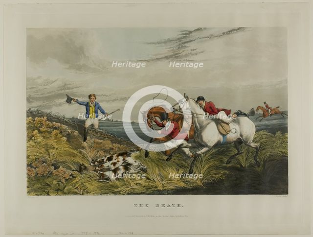 The Death, from Fox Hunting, 1828. Creator: Charles Bentley.