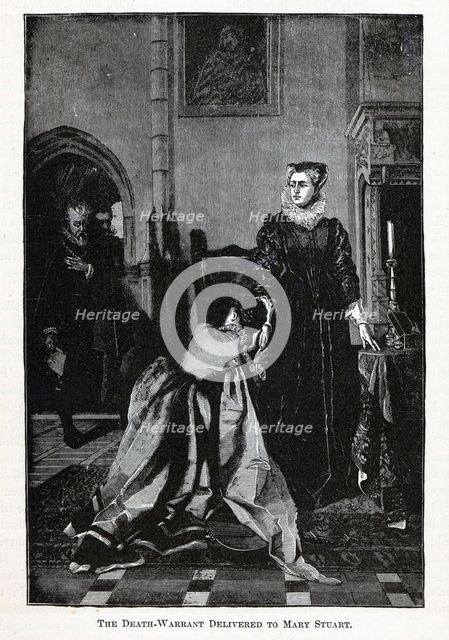 The Death Warrant Delivered To Mary Stuart, 1882. Artist: Anonymous  