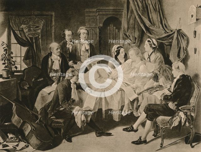 'The Deathbed of Mozart', 1910. Creator: Henry Nelson O'Neil.