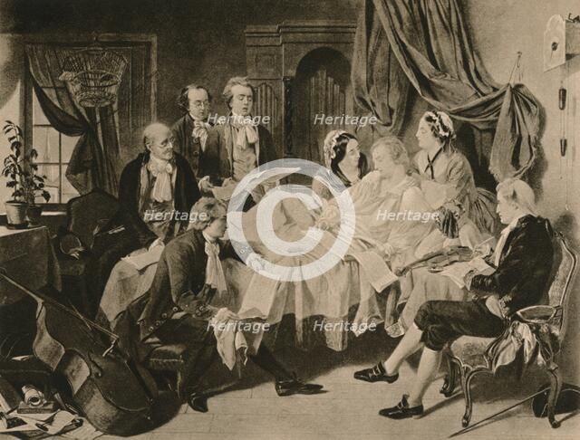 'The Deathbed of Mozart', 1910. Creator: Henry Nelson O'Neil.