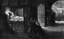 The deathbed of Oliver Cromwell, 3 September 1658, (19th century)