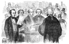 The Debate in the House of Commons on the China Question - the Opposition Tellers..., 1857. Creator: Unknown