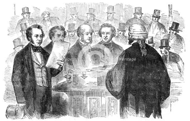 The Debate in the House of Commons on the China Question - the Opposition Tellers..., 1857. Creator: Unknown.