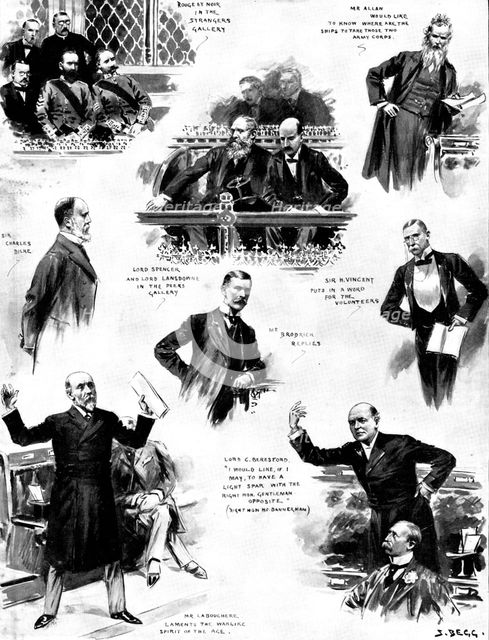 The Debate on the Army Estimates in the House of Commons, 1898. Creator: Unknown.