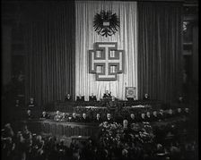 The Debating Chamber of the Parliament Building in Vienna During the German Nazi Annexation..., 1938 Creator: British Pathe Ltd