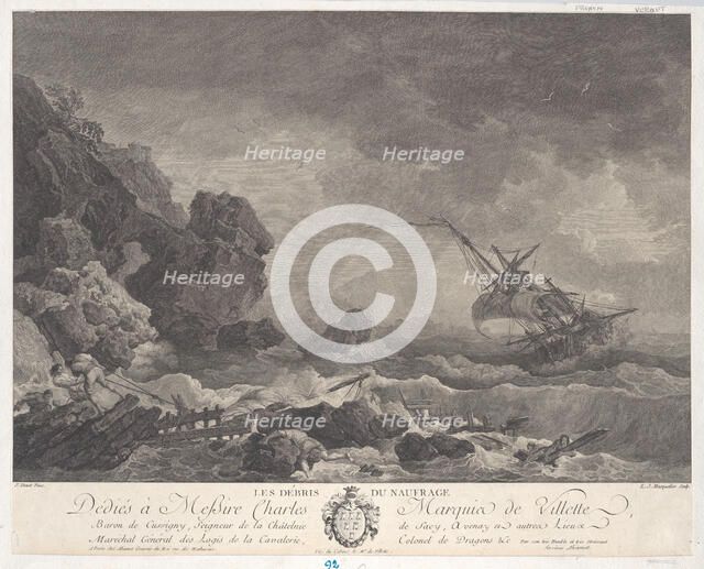 The Debris of the Shipwreck, ca. 1756-88. Creator: Louis Joseph Masquelier.