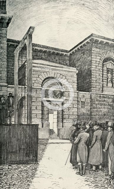 'The Debtor's Door, Newgate Prison, London, in 1821', (1938). Artist: Unknown.