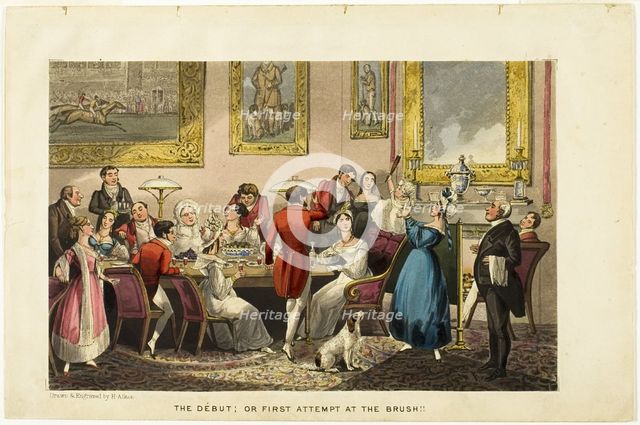 The Début; or First Attempt at the Brush!!, n.d. Creator: Henry Thomas Alken.