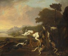 The Deer Hunt, 1650-1695. Creator: Abraham Hondius