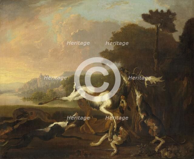 The Deer Hunt, 1650-1695. Creator: Abraham Hondius.