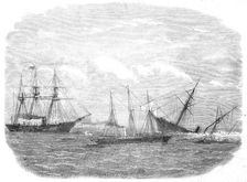 The Deerhound rescuing a portion of the crew of The Alabama, 1864. Creator: Unknown