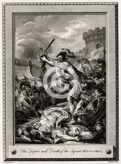'The Defeat and Death of the Tyrant Boccoris', 1774. Artist: W Walker