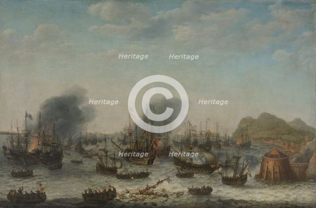 The Defeat of the Spanish at Gibraltar by a Dutch Fleet under the Command of Admiral Jacob van Heems Creator: Adam Willaerts.