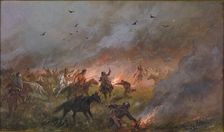The defeat of the Pugachev's Troops near Troitsk, 1891. Creator: Karasin, Nikolai Nikolayevich (1842-1908)