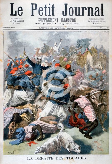 The defeat of the Tuaregs, 1894. Artist: Frederic Lix