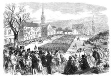 The Defence of Canada: inspection of volunteers at Quebec, 1870. Creator: Unknown