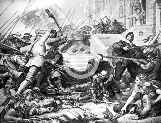 'The Defence of Basing House', 1640s, (19th century).  Creator: Unknown.