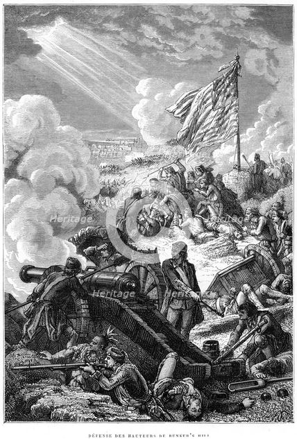 The Defence of Bunker Hill, 1775. Artist: Unknown